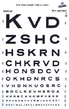 Graham-Field Eye Chart 10 Foot Measurement Acuity Test - M-237115-3798 | Each