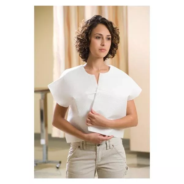 Graham Medical Cape Exam 19 in x 21 in White Tissue / Poly / Tissue 100/Ca
