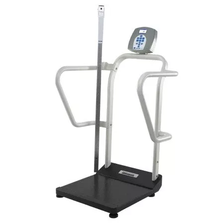 Health O Meter Bariatric Floor Scale Health O Meter Digital LCD Display 1000 lbs. / 454 kg Capacity Gray AC Adapter / Battery Operated - M-1119448-1815 | Each