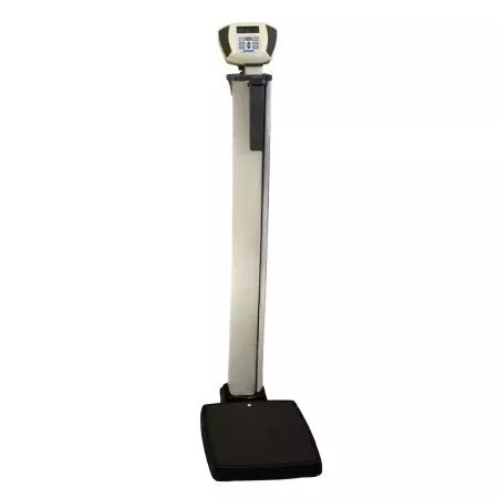 Health O Meter Column Scale with Height Rod Health O Meter Digital Display 600 lb/ 272 kg Capacity Gray AC Adapter / Battery Operated - M-770607-1583 | Each