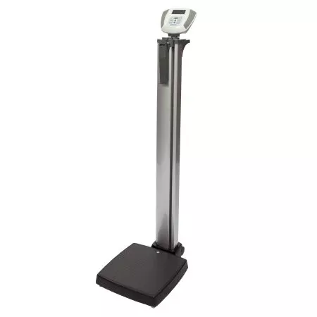 Health O Meter Column Scale with Height Rod Health O Meter Digital LCD Display 600 lbs. / 272 kg Capacity Gray AC Adapter / Battery Operated - M-871832-3241 | Each