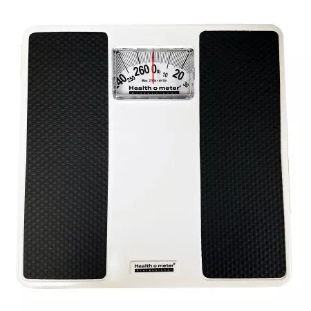 Health O Meter Floor Scale Health O Meter Dial Display 270 lbs. Capacity Black / White Analog - M-806383-1331 | Each
