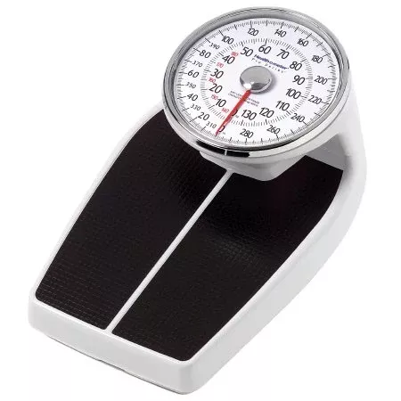 Health O Meter Floor Scale Health O Meter Dial Display 400 lb/ 180 kg Capacity Black / White Analog - M-687605-4372 | Each