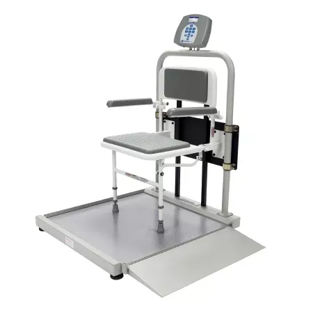Health O Meter Wheelchair Scale Health O Meter Digital LCD Display 454 kg Capacity Gray AC Adapter / Battery Operated - M-1117369-1376 | Each