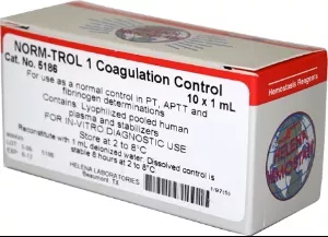 Helena Laboratories Hemostasis Control Norm-Trol Normal Level 10 X 1 mL - M-511098-4349 | Each