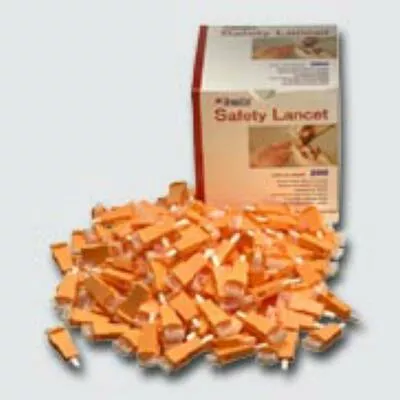 Hemocue Lancet Hemocue Safety Lancet Needle 2.25 mm Depth 28 Gauge Push Button Activated - M-462625-2132 | Box of 1