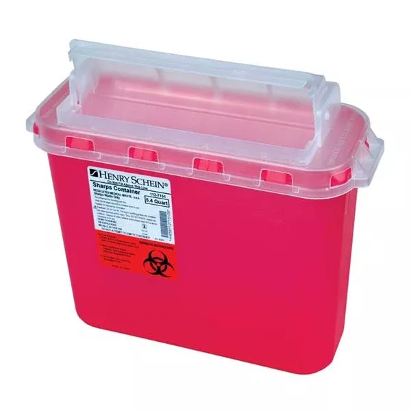 Henry ScheinContainer Sharps HSI 5.4qt Polypropylene Red Ea, 20 EA/CA (0354-150B-HS)