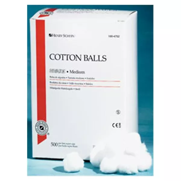 Henry ScheinCotton Ball HSI Sterile Medium 500/Bx, 8 BX/CA (969175)