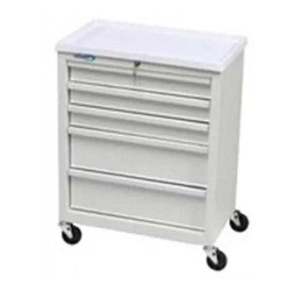 Homak MfgCart Bedside Super Saver 29x13.25" Casters 5 Drawer Ea