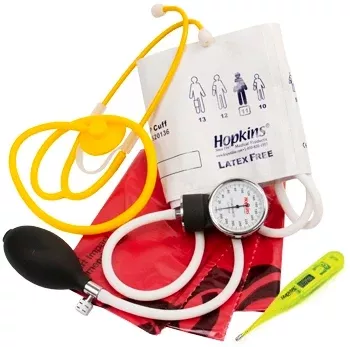 Hopkins Medical Products Aneroid Sphygmomanometer Combo Kit Combo Kit Size Large Plastic Cuff Disposable Stethoscope - M-786776-3018 | Each