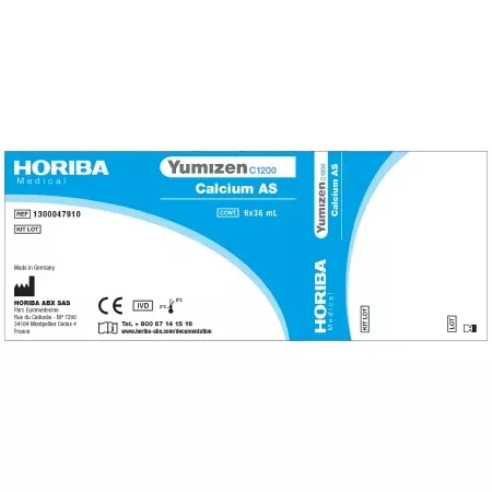 Horiba Reagent Yumizen C1200 General Chemistry Calcium AS For use with Yumizen C1200 Clinical Chemistry Analyzer 6 X 290 Tests 6 X 36 mL - M-1170171-2097 | Each