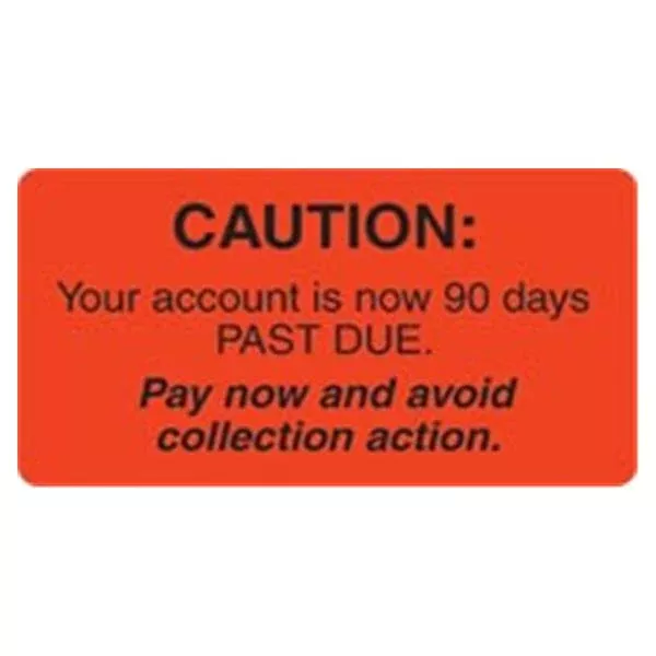 IFS Filing SystemsChart Label-Caution Past DueFl Red 250/Rl