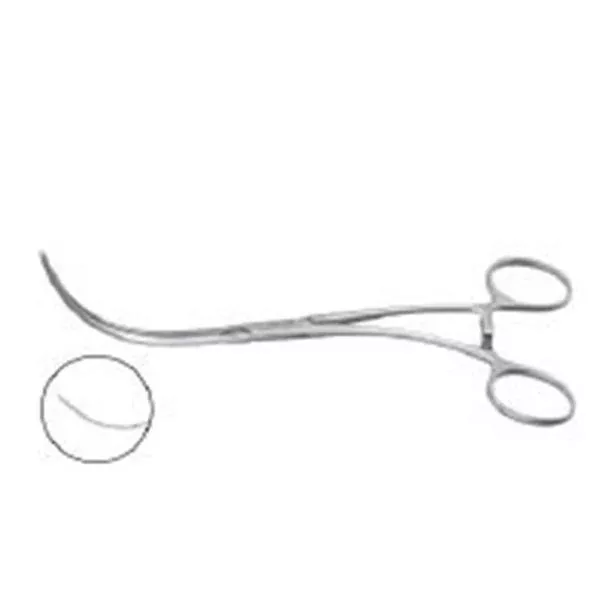 Integra MiltexClamp Exclusion Debakey 7-1/2" Curved Jaw Curved Shank Ea
