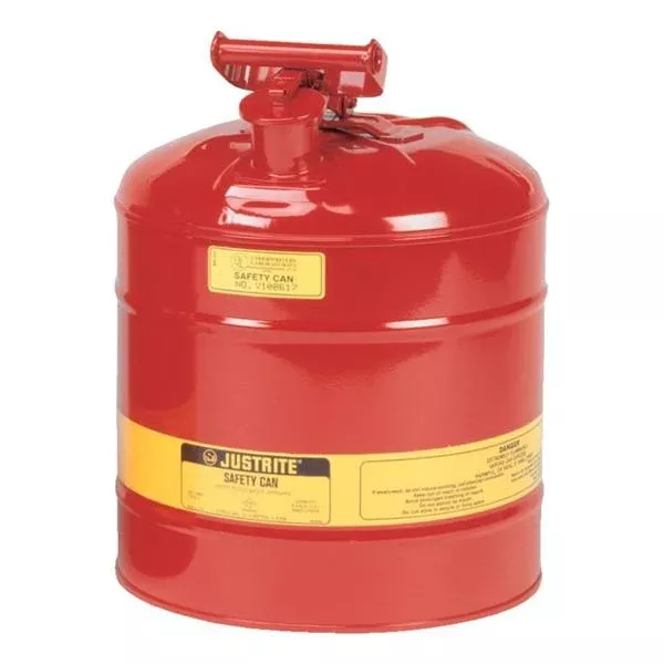 Justrite Manufacturing Can Safety Justrite Steel 5gal Lid Type I Red Round Ea