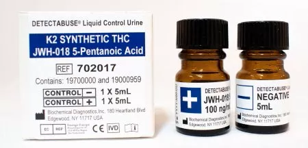 Kova International Drugs of Abuse Control Detectabuse Synthetic THC Positive Level / Negative Level 2 X 5 mL - M-1130084-3105 - Each
