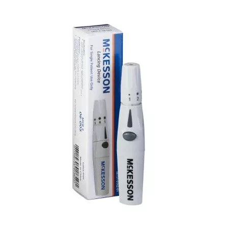 Lancing Device McKesson Adjustable Depth Lancet Needle Multiple Depth Settings Without Needle Push Button Activated - M-464213-4798 | Each