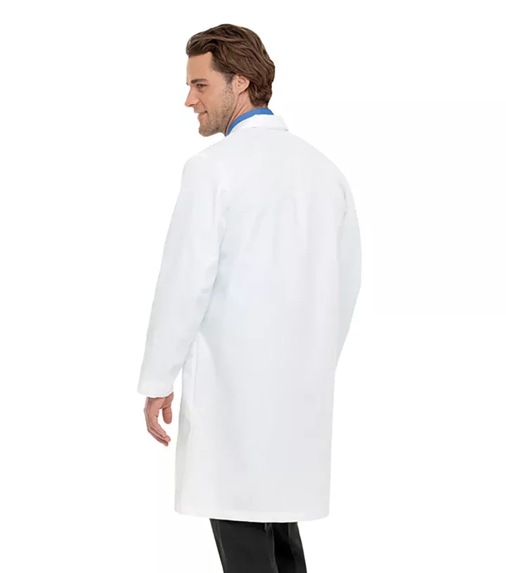Landau UniformsCoat Lab Knee Length Mens White Size 42 Ea