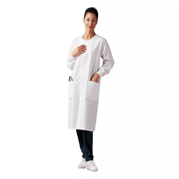 Landau UniformsCover Coat 65% Polyester / 35% Cotton Unisex White Small Ea