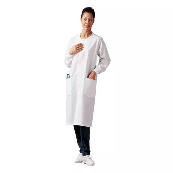 Landau UniformsCover Coat 65% Polyester / 35% Cotton Unisex White X-Small Ea
