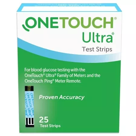 LifeScan Blood Glucose Test Strips OneTouch Ultra 2 25 Strips per Box For OneTouch Ultra Blood Glucose Meter - M-526621-1895 | Case of 24