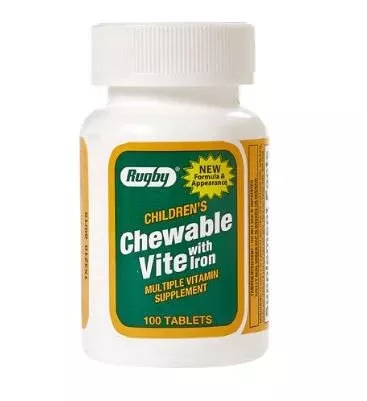 Major-Rugby Pharmaceuticals Chew-Vites-Iron Multi/Splmnt Multi/MltMnrl Chw Tab Btl 100/Bt