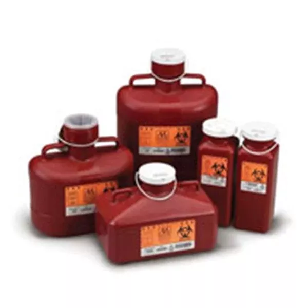 Medegen Medical Products Container Sharps 2-1/2gal Large Polypropylene Red Ea, 12 EA/CA (180)