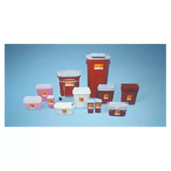 Medegen Medical Products Container Sharps 2gal Large PP Biohazard Labeling/Symbol Red EA, 24 EA/CA (8704)