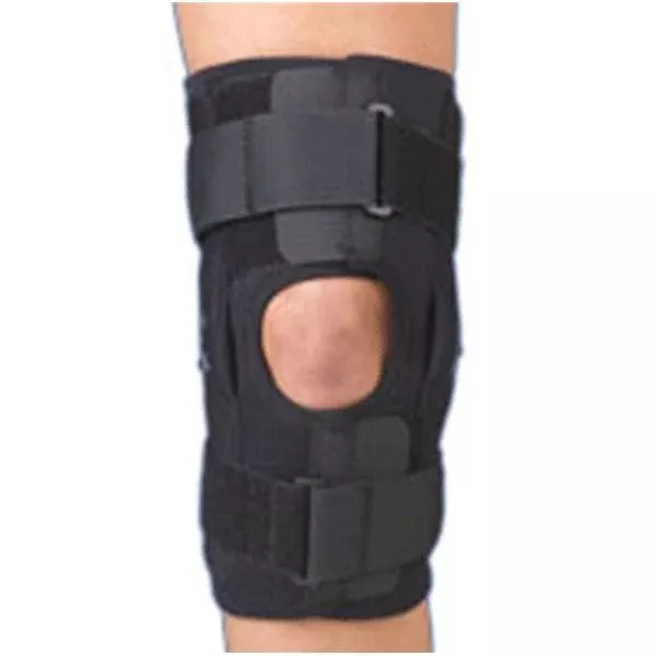 Medical Specialties Brace Hinged Knee Neoprene Black Size X-Large Ea