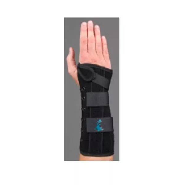 Medical Specialties Brace Lacer Wrist Suede Black Size Large Left Ea