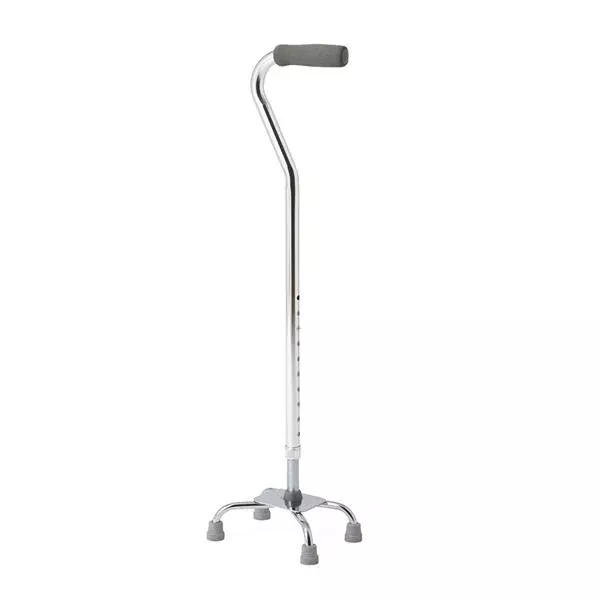 Medline IndustriesCane Quad Basic 6x8' Small Base Alum 250lb 29-38" Chrome Adult Ea, 2 EA/CA (MDS86222CHR)