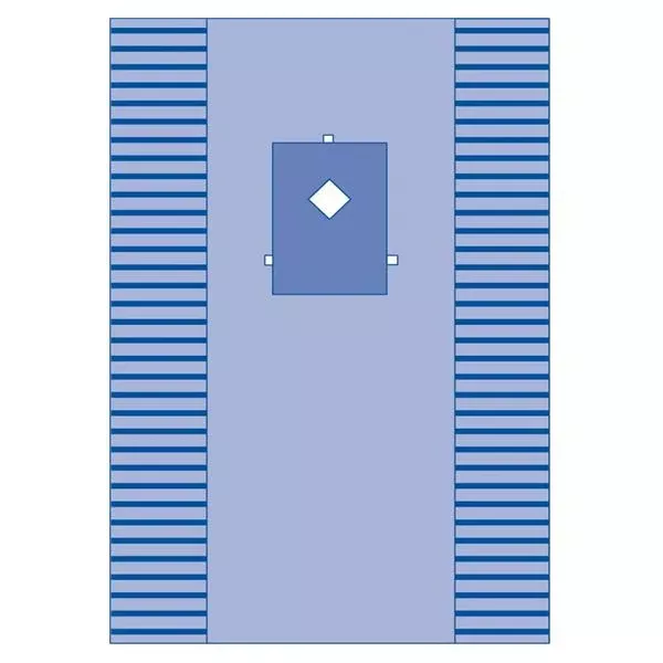 Medline IndustriesDrape Thyroid Surgical 5x5" Diamond Fenestrated 77x121 Strl 10/Ca