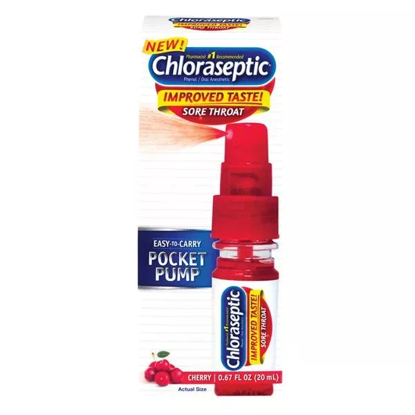 Medtech Products Chloraseptic Sore Throat Spray Pocket Pump 20mL/Bt, 12 BT/CA (2694804A)