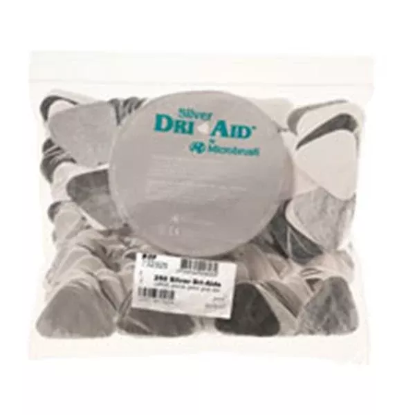 Microbrush oration Cotton Roll Substitute Slvr Ct Dri-Aids Silver Wht Sm 250/Bx