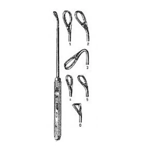 Miltex-Integra Miltex Curette Antrum Coakley 6-3/4" #3/Large 100 Degree Tip SS Ea