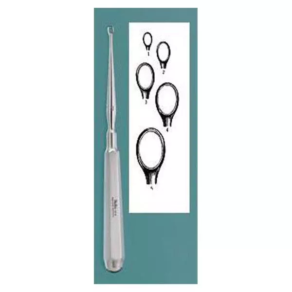 Miltex-Integra Miltex Curette Dermal Piffard 6-1/4" #5 10mm Oval Tip Stainless Steel Ea