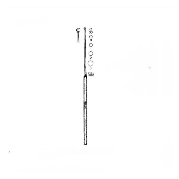 Miltex-Integra Miltex Curette Ear Buck Vantage 6-1/2" #00 Blunt Tip Straight SS Ea
