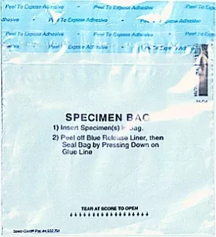 Minigrip Specimen Transport Bag Speci-Gard 6 X 6 Inch Polyethylene Adhesive Closure Instructions for Use NonSterile - M-762483-2343 | Case of 2000