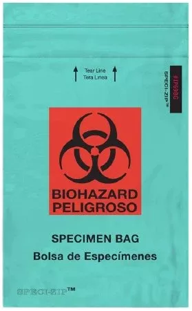 Minigrip Specimen Transport Bag with Document Pouch Speci-Zip 6 X 9 Inch Polyethylene Zip Closure Unprinted NonSterile - M-762464-3906 | Case of 1000