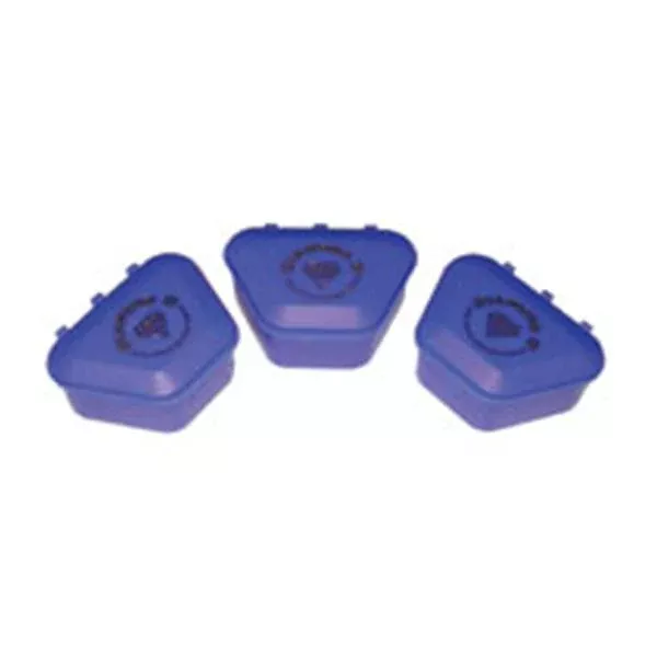 National Keystone Group Cup Denture Diamond D Plastic Blue 100/Pk