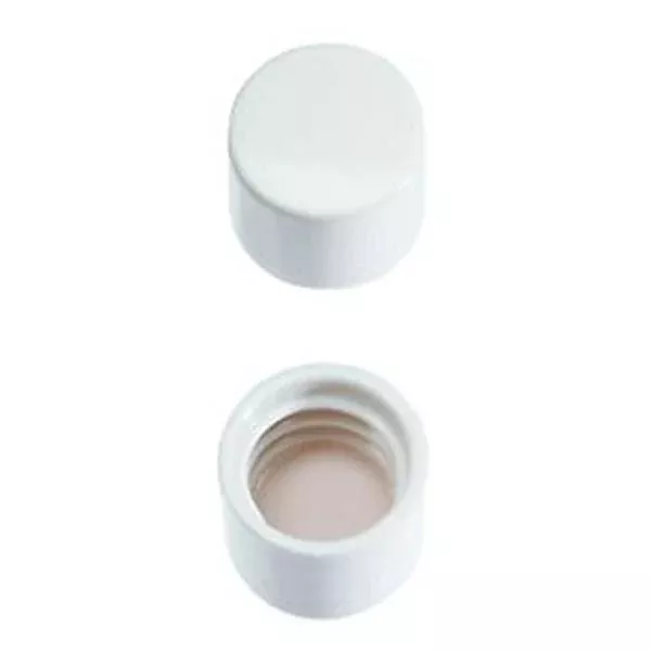 National Scientific Cap Assembled 10mm Wide Opening White 100/Pk