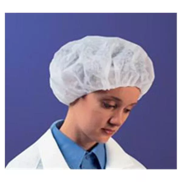 O & M Halyard Cap Bouffant 27 in X-Large White 300/Ca