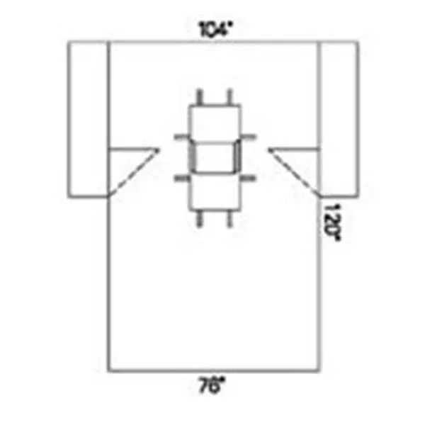 O & M Halyard Drape Laparotomy/Cholecystectomy 12x13 Fen 104x76x120 Strl 12/Ca
