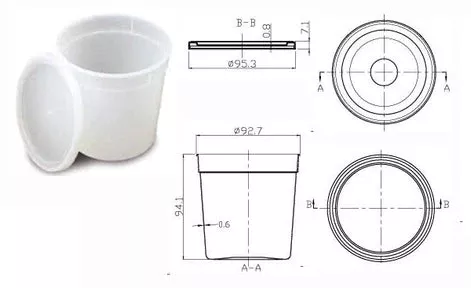 OakRidge Products Lab Storage Container Oakridge Products Pathology Container HDPE 4,732 mL (160 oz.) - M-1132899-4167 - Case of 25