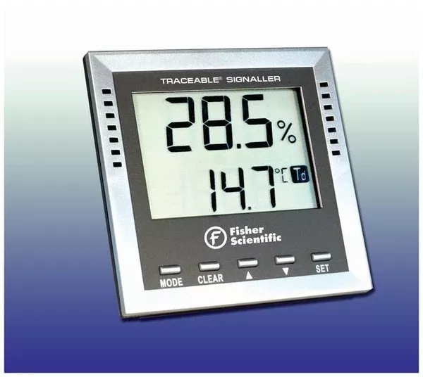 PANTek Technologies LLC Dew Point / Wet Bulb / Humidity / Thermometer with Alarm Traceable Fahrenheit / Celsius -40° to +158°F (-40° to +70°C) Without External Probe Desk / Wall Mount Battery Operated - M-678470-2280 - Each