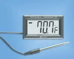 PANTek Technologies LLC Digital Thermometer Traceable Snap-in Module Fahrenheit / Celsius -58° to +572°F (-50° to +300°C) Stainless Steel Probe Handheld / Desk Mount Battery Operated - M-718023-2109 - Each