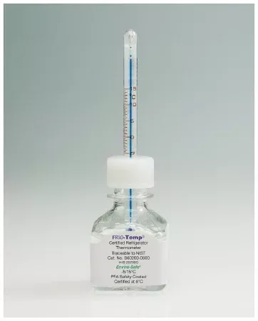 PANTek Technologies LLC Liquid-in-Glass Thermometer Enviro-Safe Celsius -5° to +15°C Partial Immersion Free-standing Does Not Require Power - M-896153-538 - Each
