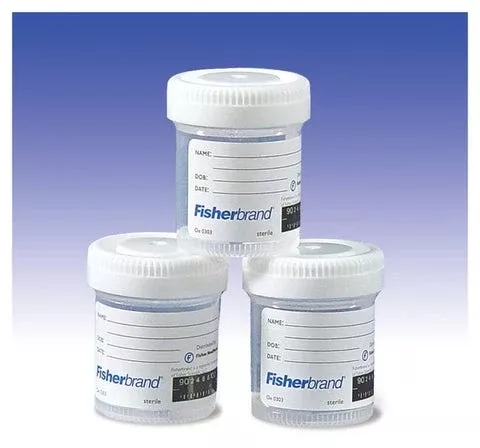 PANTek Technologies LLC Specimen Container with Temperature Strip Fisherbrand™ Polypropylene 60 mL (2 oz.) Screw Cap Sterile - M-997765-3240 - Case of 500