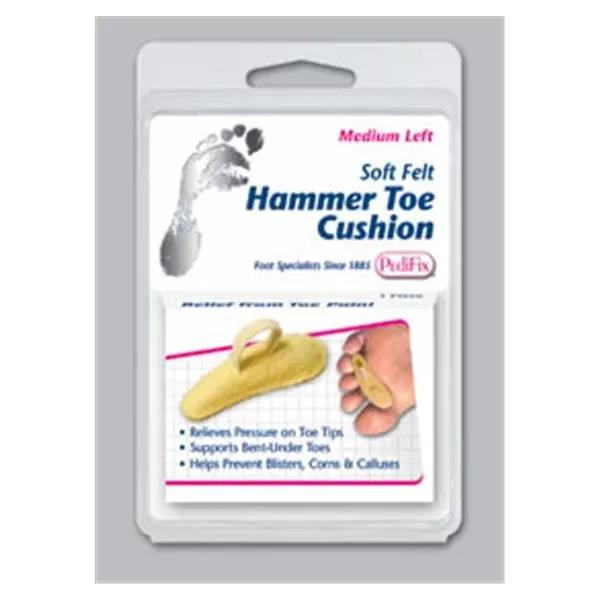 Pedifix Cushion Hammer Toe Soft Felt Size Medium Left Ea