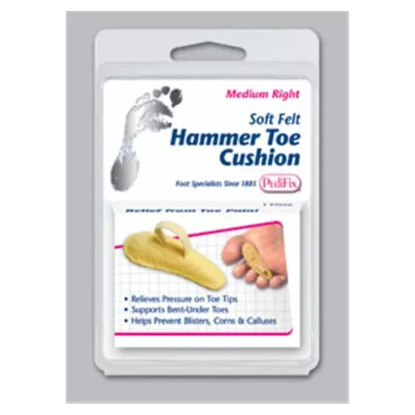 Pedifix Cushion Hammer Toe Soft Felt Size Medium Right Ea