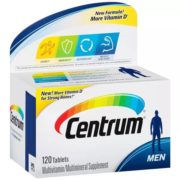 Pfizer Consumer Health Centrum Multivitamin Tablets Men 120/Bt, 12 BT/CA (50300054757567)